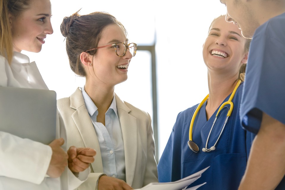 Medical professionals smiling