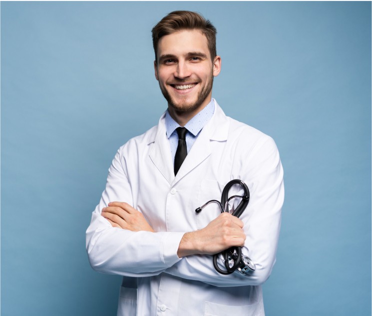Male doctor smiling Male doctor smiling