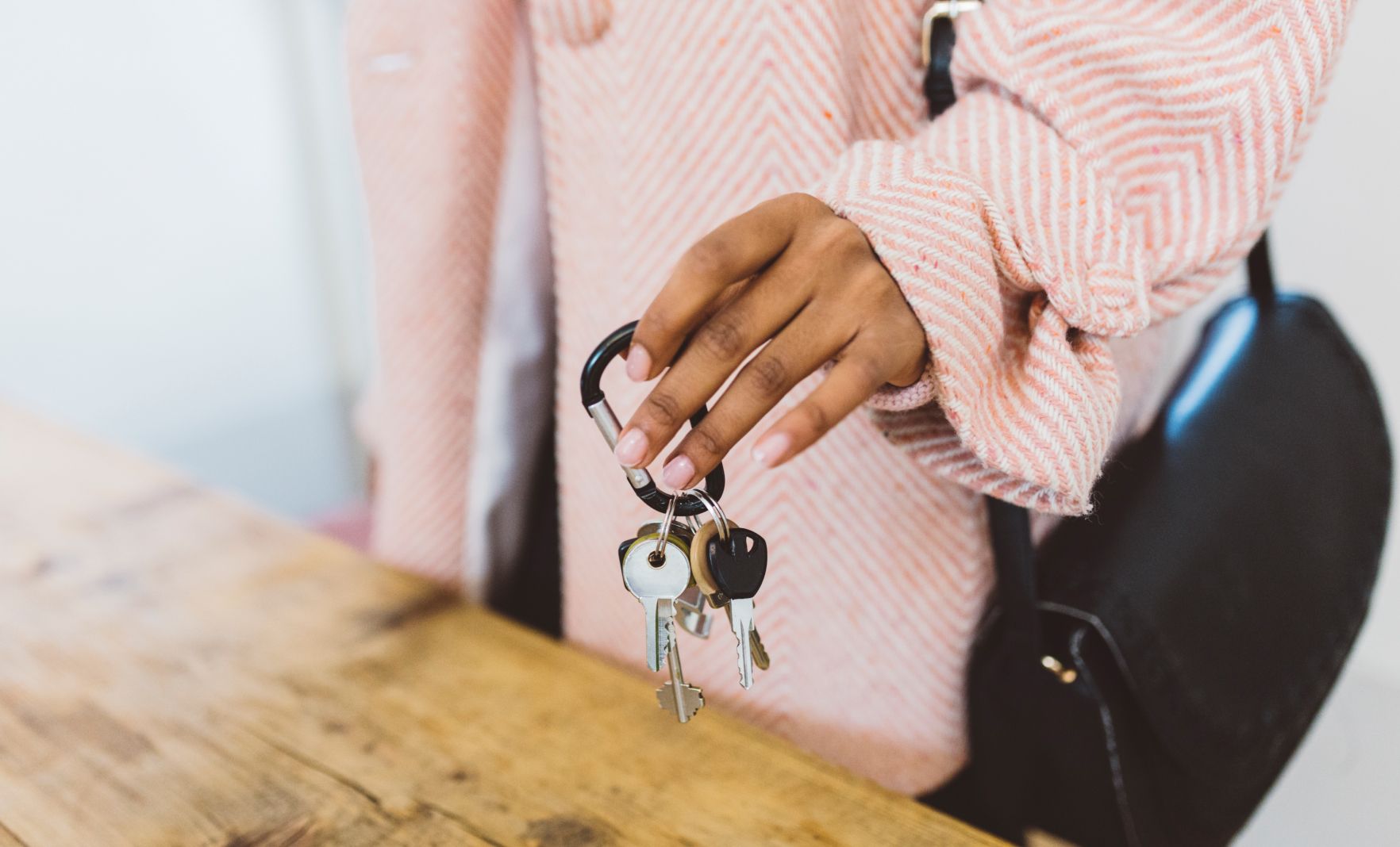 Home owner with house keys Home owner with house keys