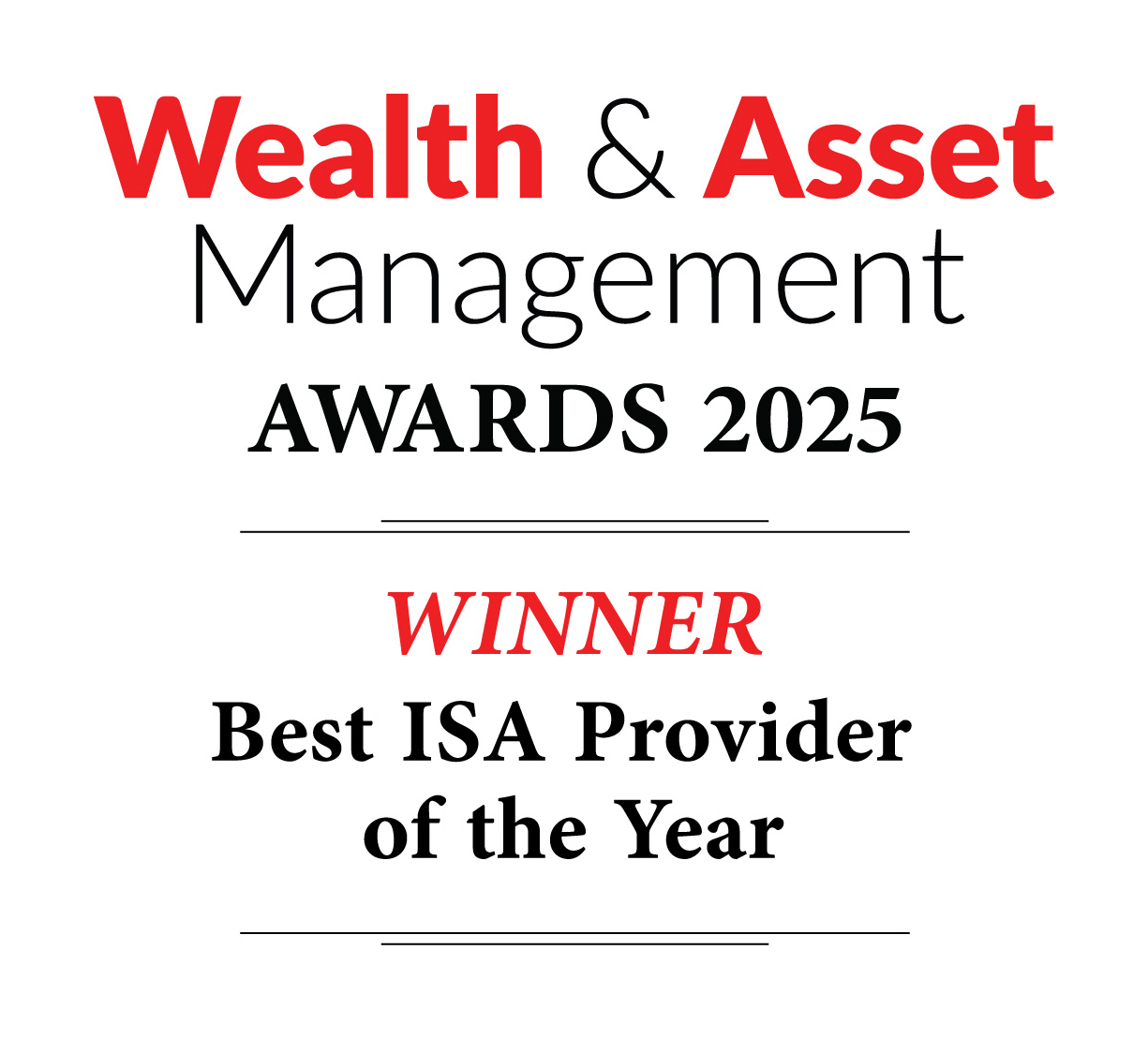 Best ISA Provider of the Year logo