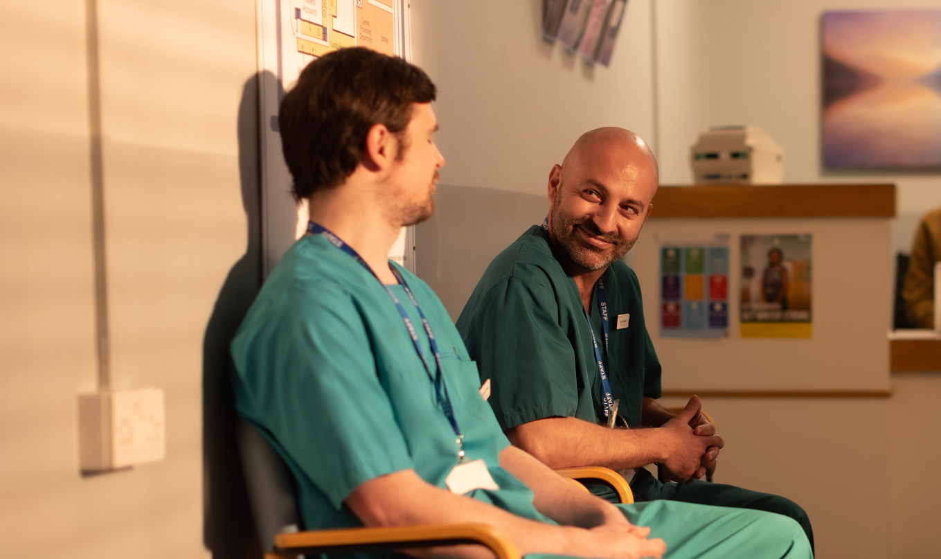 Two male doctors sat down